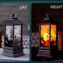 Halloween Portable Mini LED Wind Lantern Party Decoration Fireplace Light