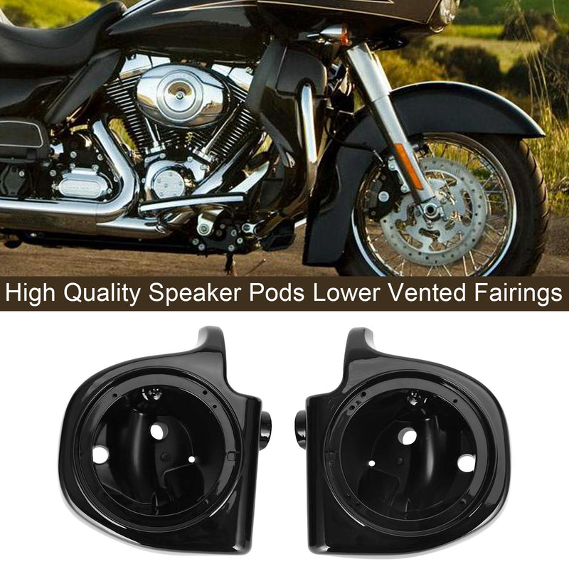 Speaker Pods Box Boxes 6.5" for Road King Touring Lower Vented Fairings 1993-2013 Generic