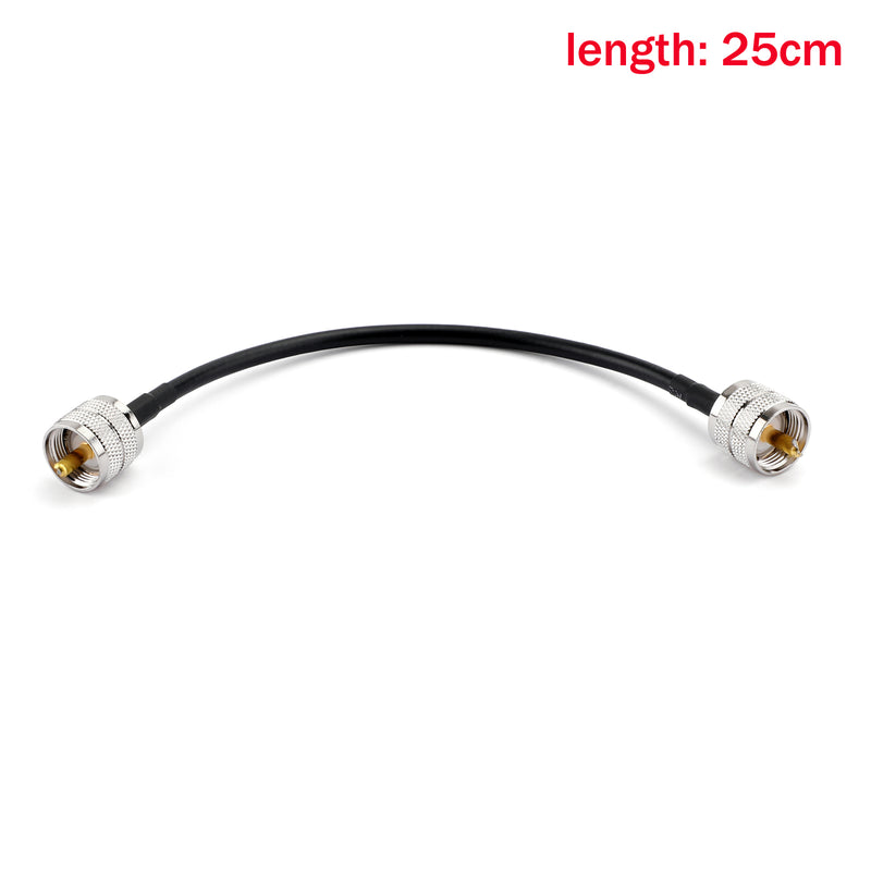 10Pcs UHF PL259 Male to Male Plug Coax Pigtail Jumper Coaxial Cable RG58 25cm Connector