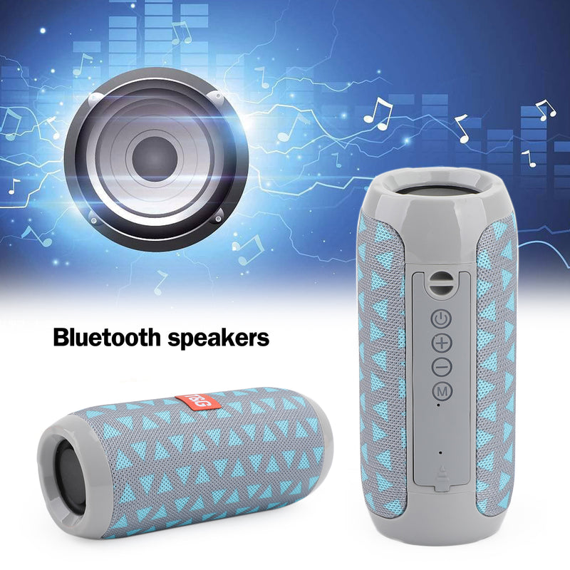 Bluetooth USB/TF/FM Radio Portable Speaker Wireless Outdoor Stereo Triangle Blue