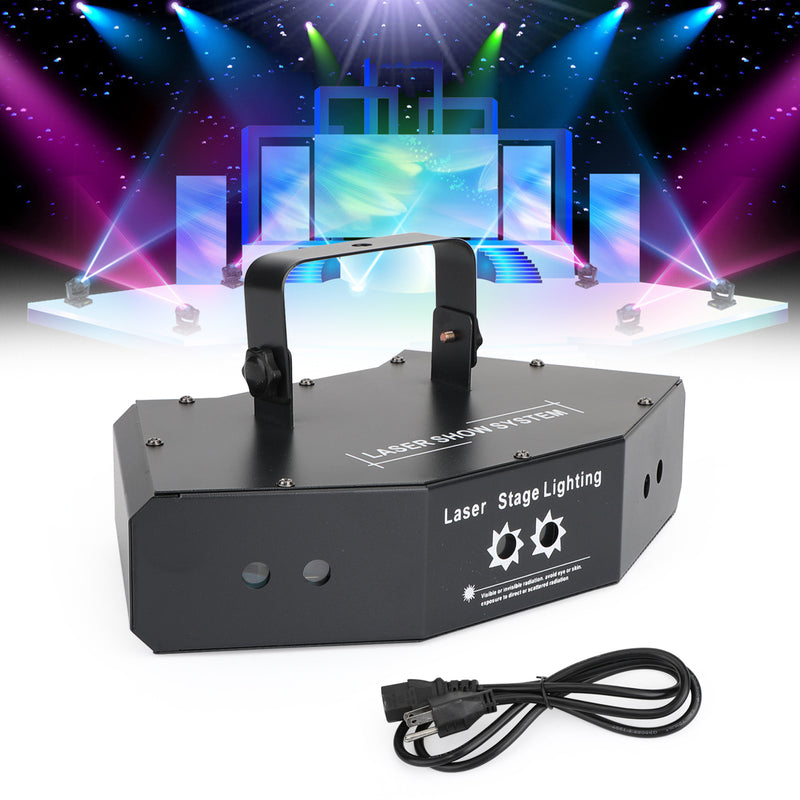 6 Lens Scan Laser Light DMX Line Beam RGB Stage Lighting DJ Dance Disco Party