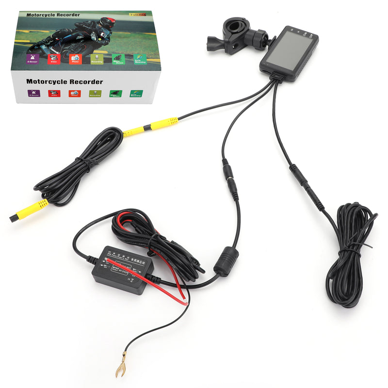 3" 140掳 Waterproof Dual Action Camera Video Recorder DVR for Motorcycle IP68 Generic