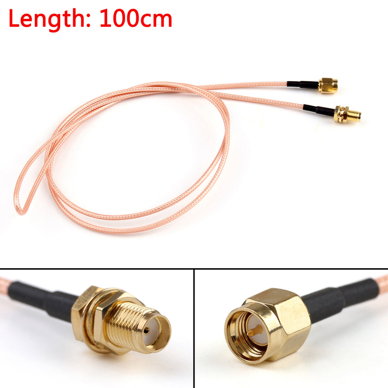 100cm RG316 Cable SMA Male Plug To SMA Female Jack Jumper Pigtail 3ft FPV