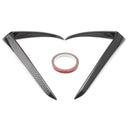 Carbon Fiber Front Fog Light Lamp Eyebrow Cover Trim For Tesla Model3 2017+ Generic