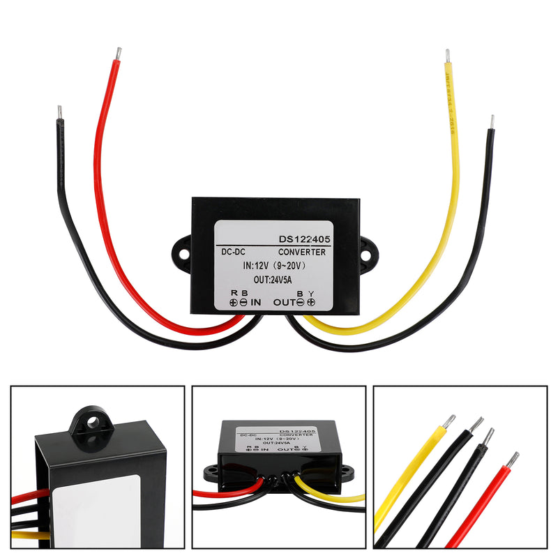 Waterproof DC-DC Boost Step-Up Converter 12V to 24V Car Power Supply Module