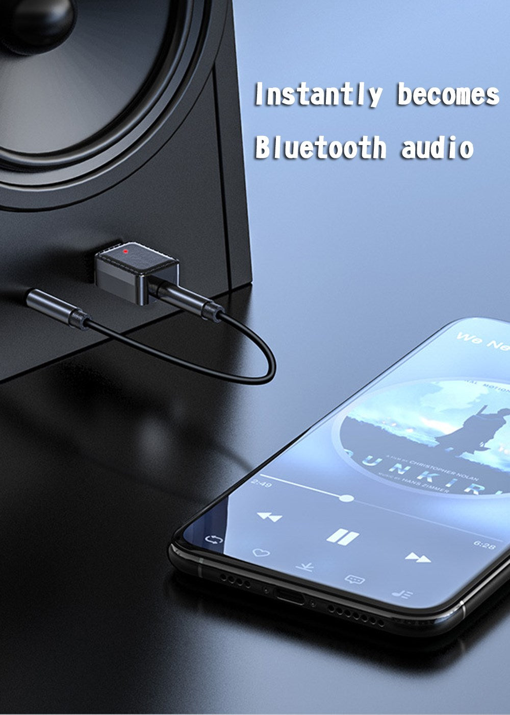 Wireless 3.5mm AUX To USB Bluetooth 5.0 Audio Stereo Car Music Receiver Adapter