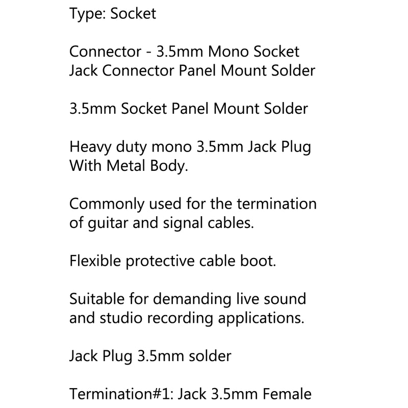 10PCS 3.5mm Stereo Socket Jack Female Connector Panel Mount Solder For Headphone