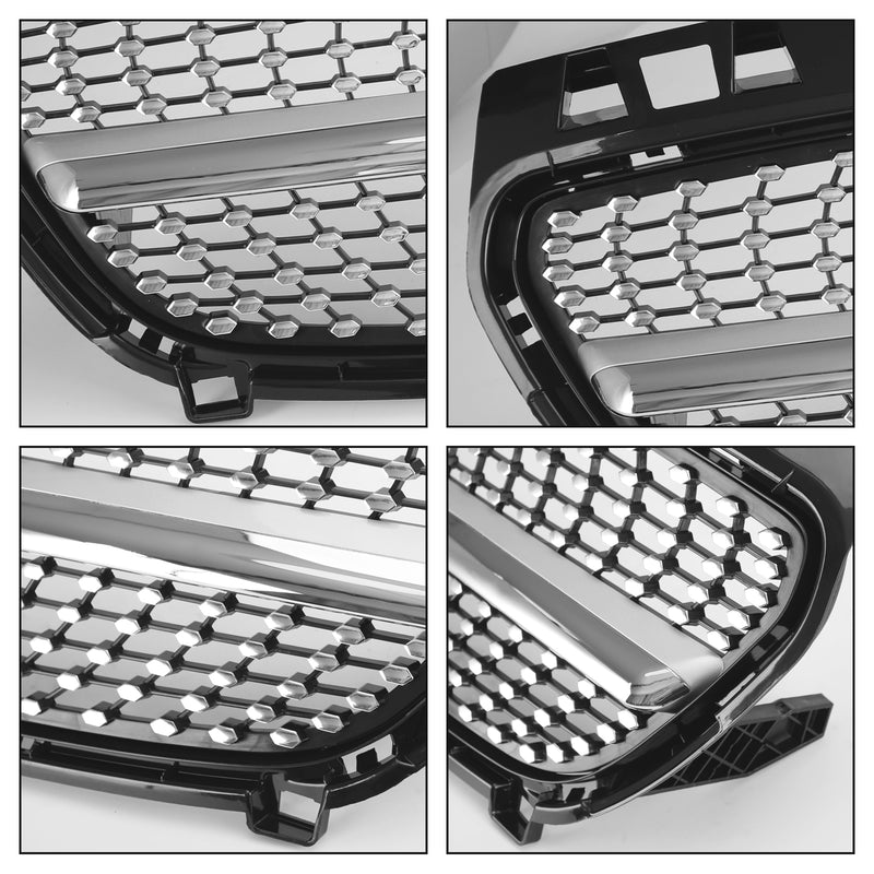 Mercedes Benz A CLASS W176 2013-2015 Front Bumper Grille Grill Black/Chrome