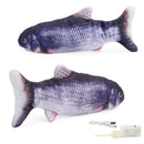 New Realistic Electric Plush Simulation Fish Cat Stuffed Toy Wagging Fish Catnip