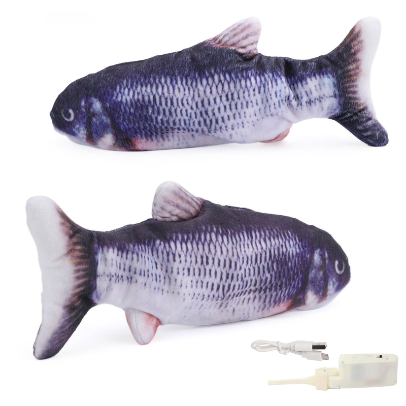 New Realistic Electric Plush Simulation Fish Cat Stuffed Toy Wagging Fish Catnip