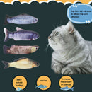 New Realistic Electric Plush Simulation Fish Cat Stuffed Toy Wagging Fish Catnip
