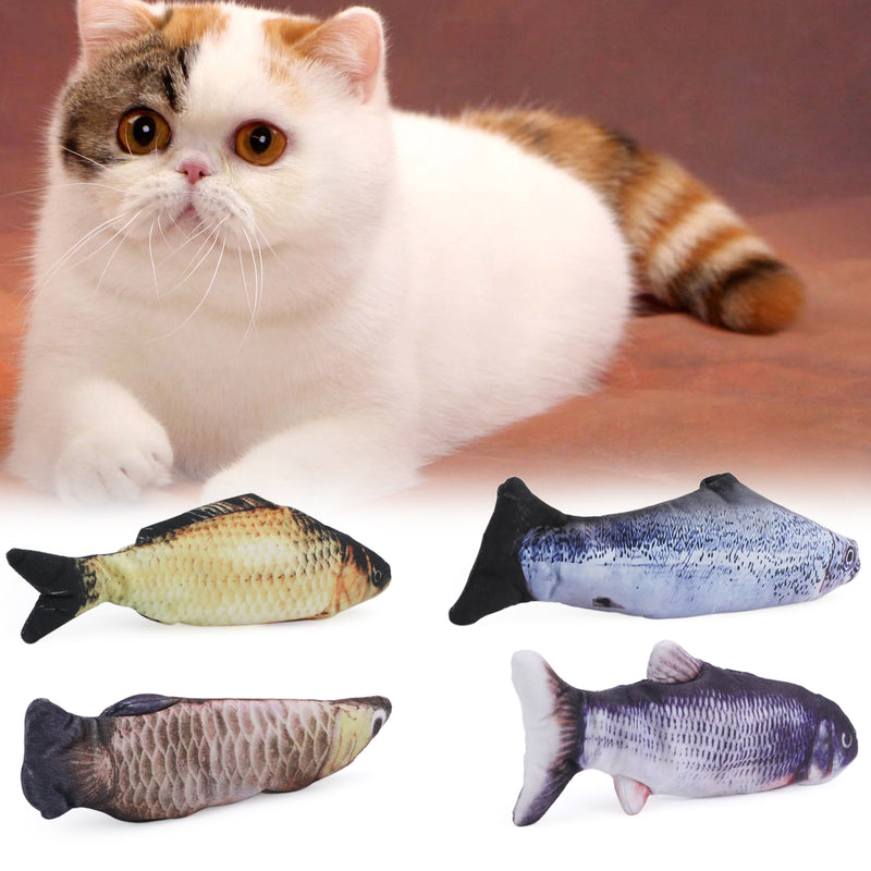 New Realistic Electric Plush Simulation Fish Cat Stuffed Toy Wagging Fish Catnip