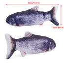 New Realistic Electric Plush Simulation Fish Cat Stuffed Toy Wagging Fish Catnip