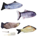 New Realistic Electric Plush Simulation Fish Cat Stuffed Toy Wagging Fish Catnip