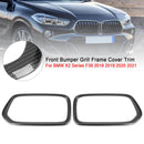 2018-2023 BMW X2 Series F39 Carbon Fiber Front Bumper Grill Frame Cover Trim