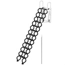 Wall Mounted Folding Ladder Black Loft Attic Stairs Pull down 12 Steps 9.8ft Black Wall Mounted Folding Loft Ladder Stairs Attic Ladder Home Pulldown