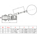 1/2"-1"Male Thread Float Ball Valve Floating Ball Stainless Steel Water Sensor