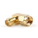 10Pcs Adapter 90¡ã RP.SMA Female Plug To SMA Male Plug Connector Right Angle M/F