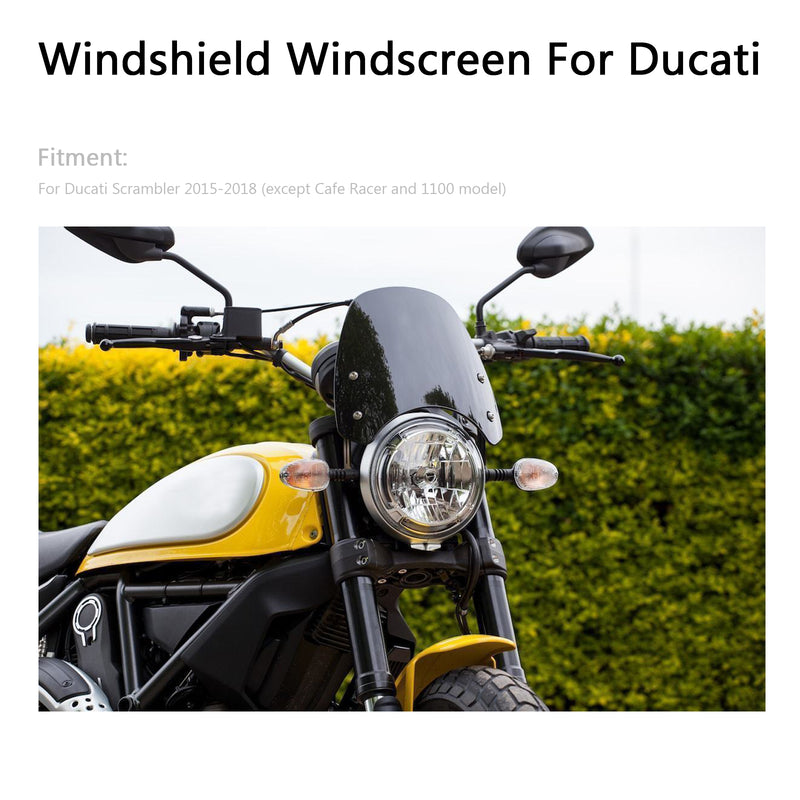 Windshield Windscreen Wind Defector protection For 15-2018 Ducati Scrambler Generic