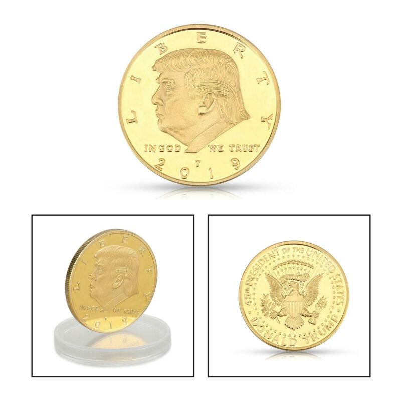 10PCS 2019 US President Donald Trump Inaugural Eagle Commemorative Novelty Coin Gold