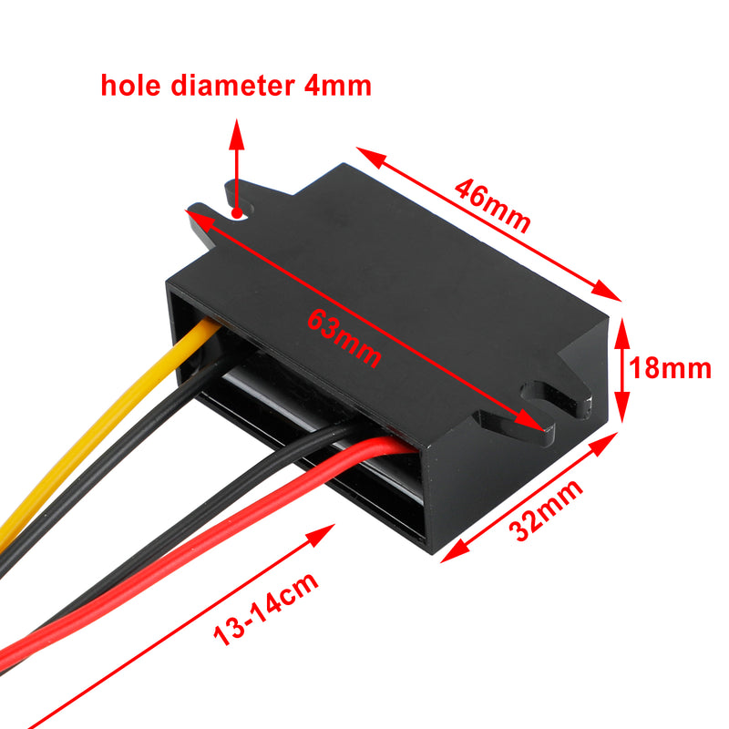 Waterproof DC-DC Converter 24V 36V 48V Step Down to 12V Power Supply Module