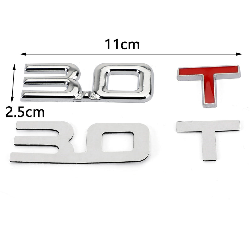3.0T 3D Metal Emblem Badge Sticker For Audi A3 A4 A5 A6 A7 B6 B7 B8 Q3 Q5 Q7 TT Generic