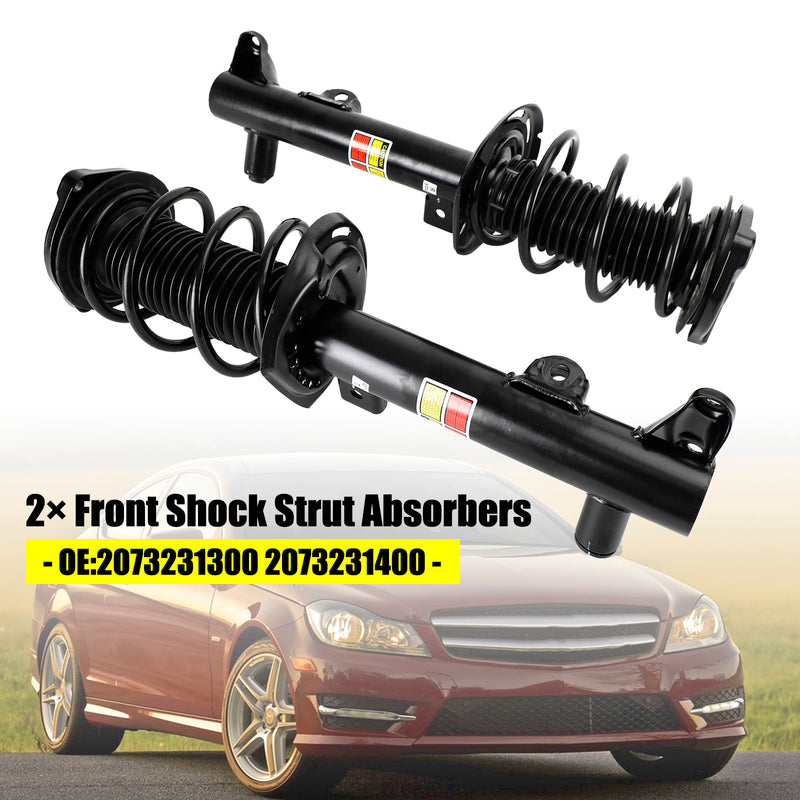 2012-2015 Mercedes Benz C-Class Coupe (C204) (W204) 2× Front Shock Strut Absorbers 2073231300 2073231400