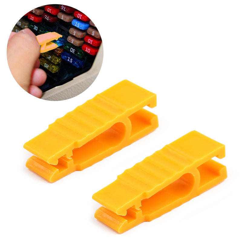 6 隆脕 Fuse Puller 30mm Car Automotive Mini Micro Blade Fuse Tool Extractor Yellow