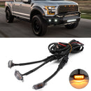3pcs Smoked Lens Amber LED Lamp Raptor Front Grille Running Light fit Ford F-150 Generic