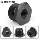 New 1/2-28 To 3/4 NPT Oil Filter Threaded Adapter Stronger Than Aluminum Black