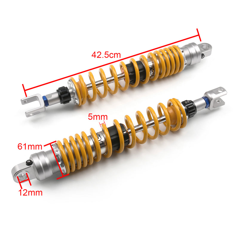 Motorcycle 425mm Rear Air Shock Absorbers Suspension For Honda Silver Wing 600 Generic