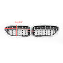 Pair Chrome Diamond Style Front Grill Fit For BMW 5 Series G30 G38 2017-2019 Generic