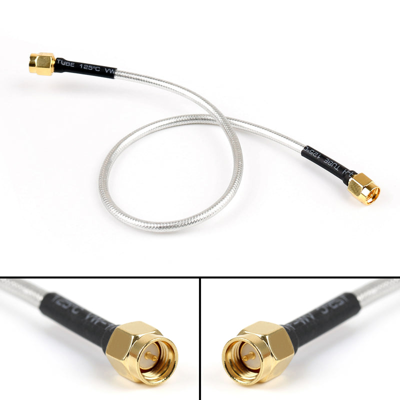 10Pcs SMA Male to SMA Male RF Extension Coax Pigtail Semi-Rigid Cable RG402 30cm