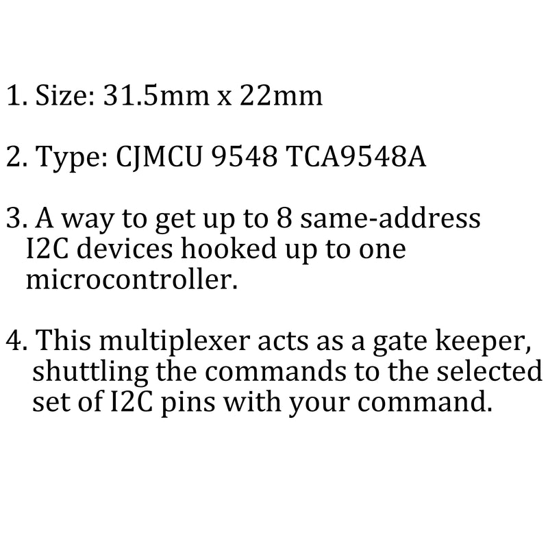 5Pcs CJMCU 9548 TCA9548A 1to8 I2C 8 Way IIC Multiplexer Expansion Module