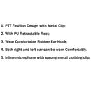 1x G-Shape Ear-Hook Earpiece Headset PTT Mic For Sepura STP8000 Walkie Talkie