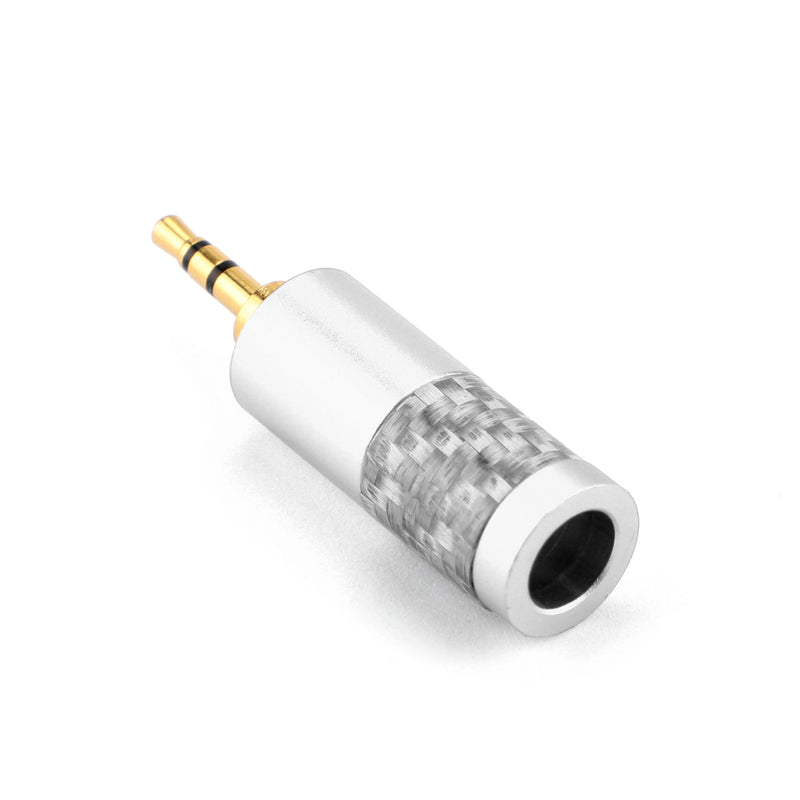 1PC Mini 2.5mm 3 Pole Stereo Plug Audio Connector Fit DIY Headphone Silver