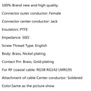 10Pcs Connector UHF Female SO239 Jack Window Crimp RG58 RG142 LMR195 RG400 Cable