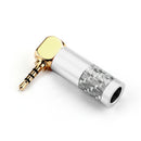 4PCS Mini 2.5mm 4 Pole Balance Plug Right Angle Plugs Fit DIY Headphone Silver