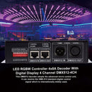LED RGBW Controller 4x8A Decoder With Digital Display 4 Channel DMX512-4CH