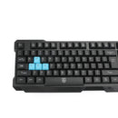 Multimedia 2.4GHz Wireless Gaming Keyboard with USB Ergonomic Mouse DPI Control