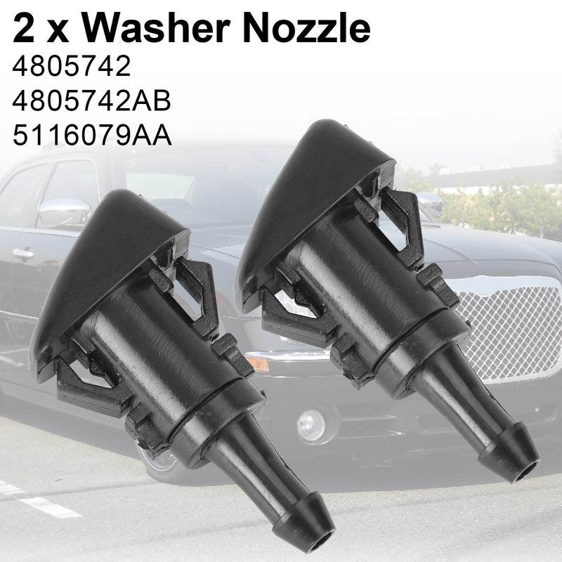 2Pcs Windscreen Wiper Washer Nozzle Jet Spray For Dodge Journey 09-13 5116079AA Generic