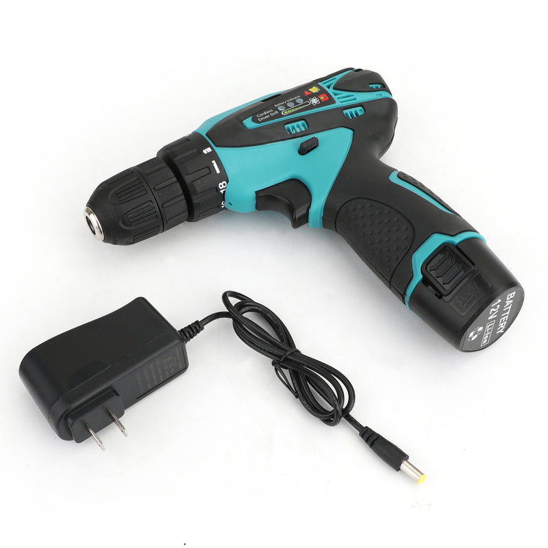 12V 32N.m 2-Speed Electric Lithium-Ion Battery Cordless Drill Mini Drill