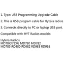 USB Programming Upgrade Cable For Hytera MD650 MD780 RD782 MD782URD982 RD985