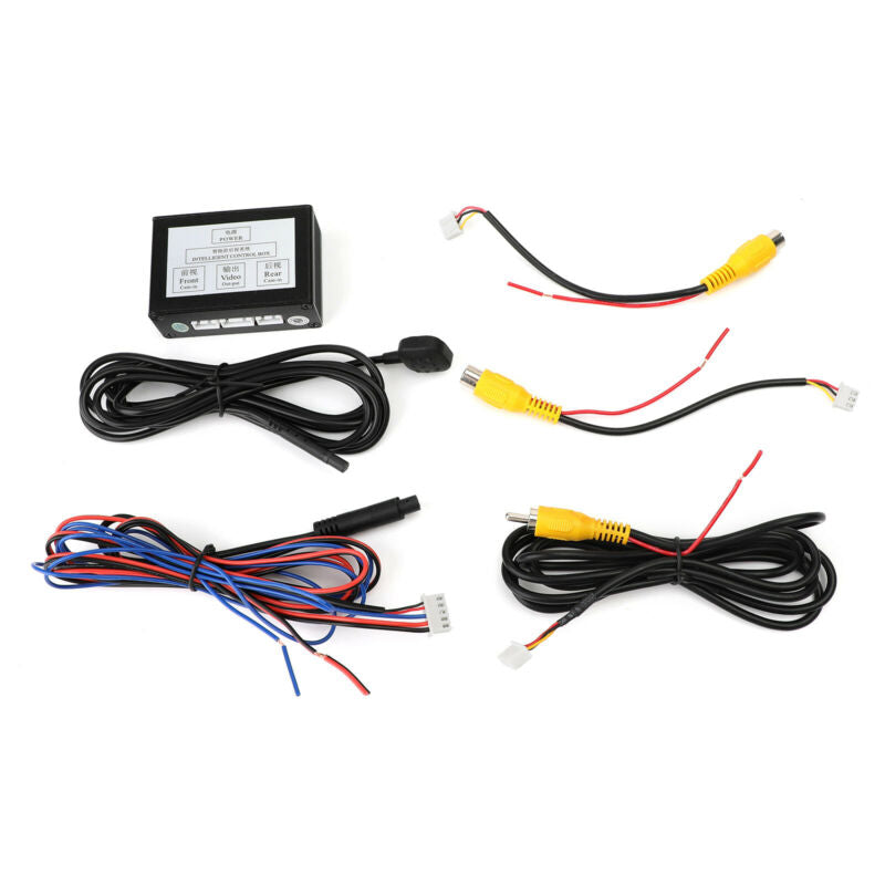 Universal Car SUV Front Rear Parking View Camera Switch 2 Channel Control Box Converter