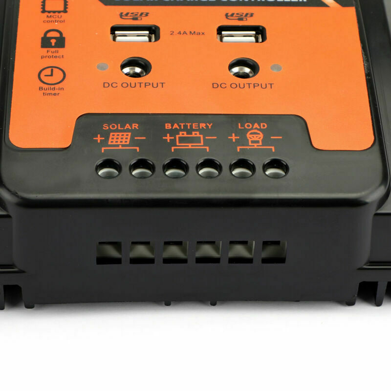 12/24V 30A Solar Charge Controller Panel Battery Regulator Dual USB