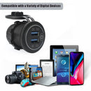 QC 3.0 Socket Charger With A Newest On/Off Touch Button Fast Charging Technology Blue