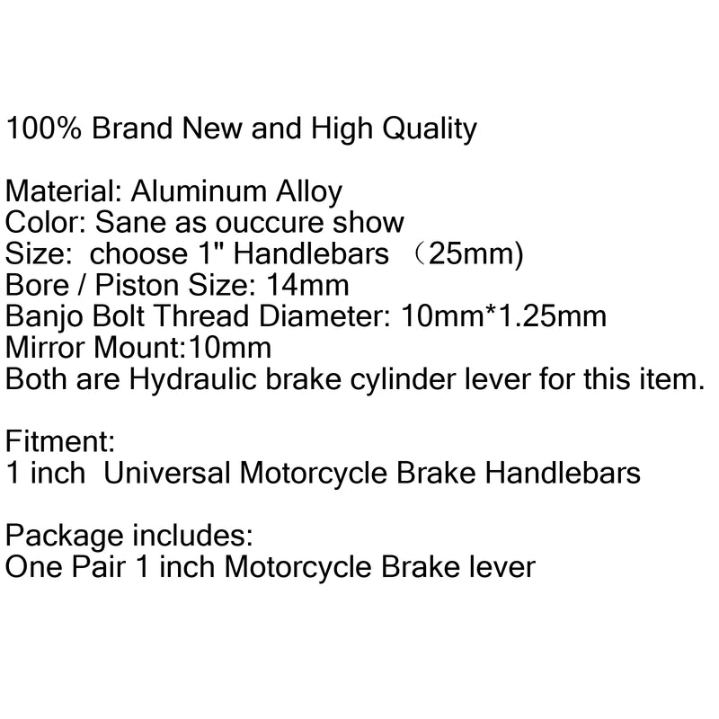 1'' Skull Hand Control Reservoir Brake Clutch Lever For Harley Choppers Cruiser S Generic