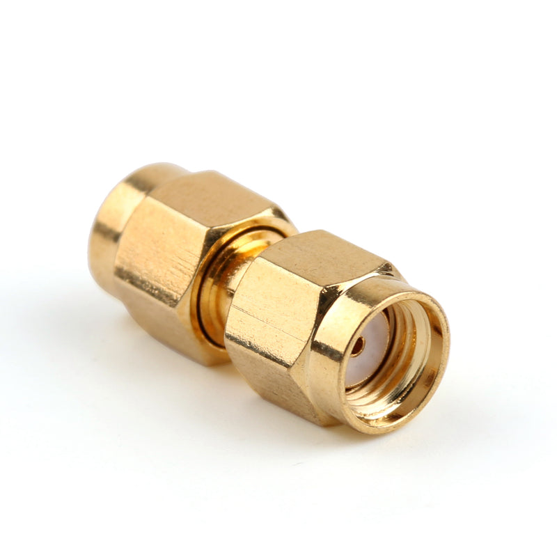 1Pc Adapter RP SMA Male To SMA Male Plug RF Connector Straight Gold Plating