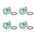 22mm 24V Ring LED Push Button Switch Stainless Steel For Car/Boat/DIY