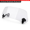 Motorcycle Adjustable Clip On Windshield Extension Spoiler Wind Deflector